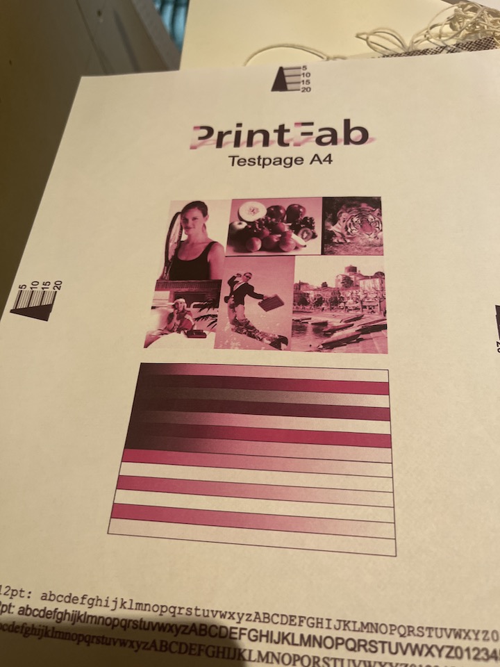The printfab test page.